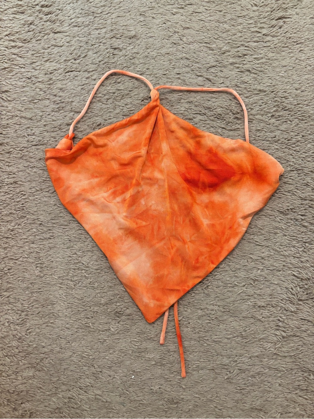 White Fox Women’s Orange Tie-Dye One Piece Halter Top